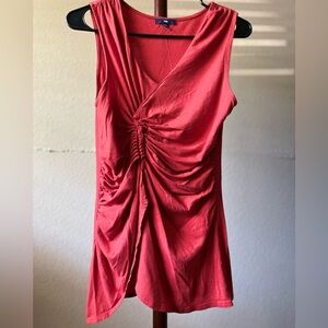 GAP Coral Ruched Tank Top